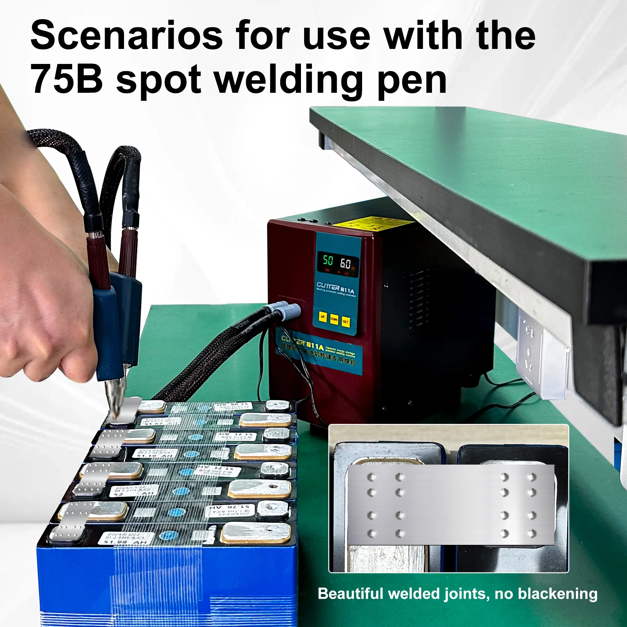 75B Spot Welding Pen Innovative Welding  Handle for CATL Battery Match 801H/811A/811H Spot-Welding Machine