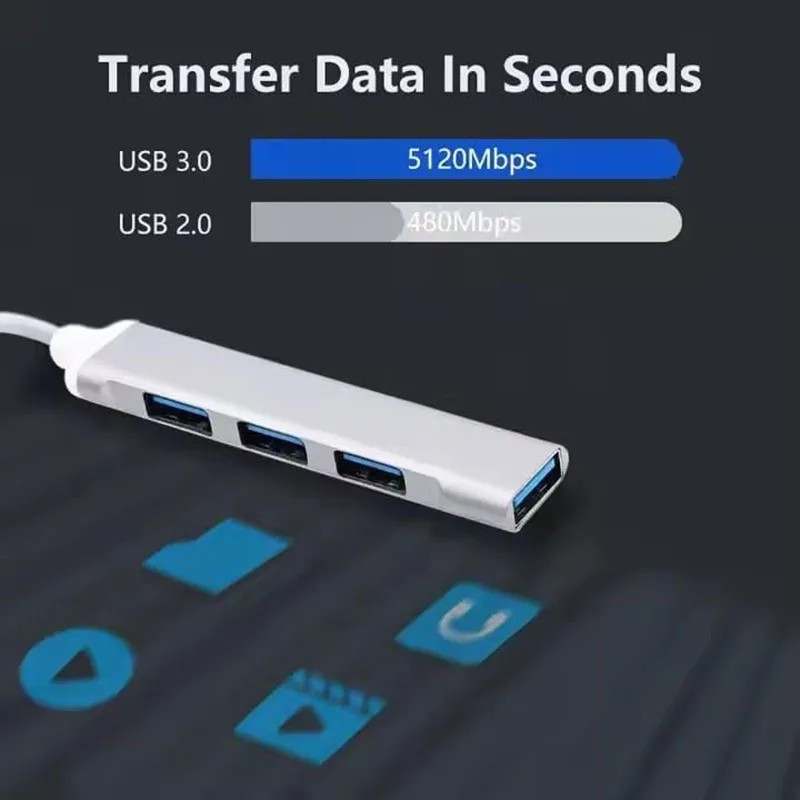 DANJU 4 Port Multi Splitter Type C HUB 3.0 USB Adapter OTG For Xiaomi Lenovo Macbook 13 15 Air Pro PC Computer Accessories
