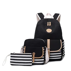 3PC School Bag Primary and Middle School Students Bag Boys Girls Backpack Mochila Zipper Pencil Case Backpack