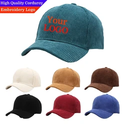 Custom Embroidered Baseball Caps For Men Women Designer High-Quality Corduroy Baseball Cap Unisex Snapback Gift Hip Hop Hat