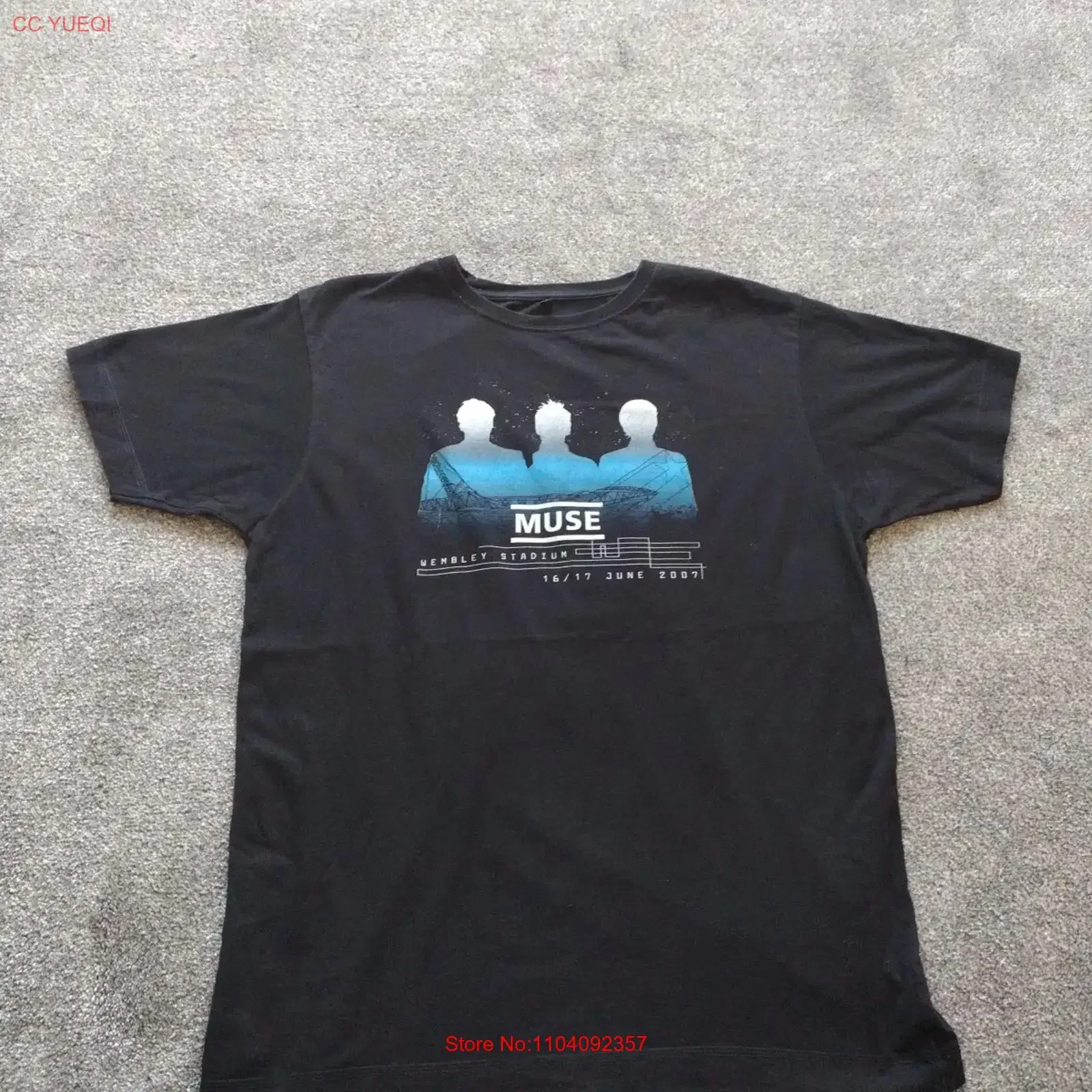 Vintage Style MUSE Band Wembley Stadium T Shirt S 5XL GG44 vintage Washed Top For Everyday Wear Stretched Soft Unisex