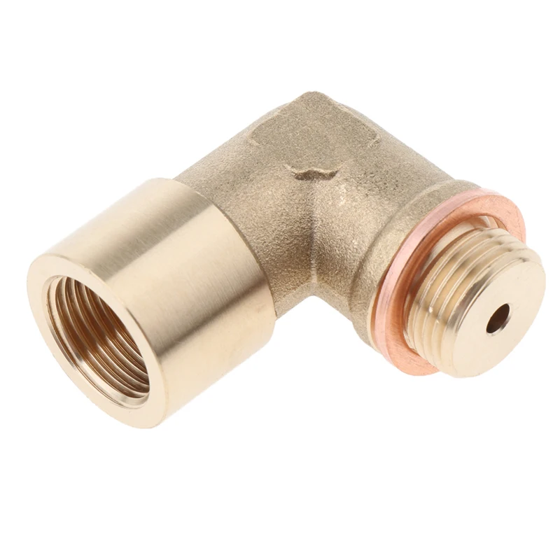 Universal Brass Fitting M18 x 1.5 Connector Plug Kit Exhaust 90 Degree O2 Oxygen Sensor Spacer Extender Tools