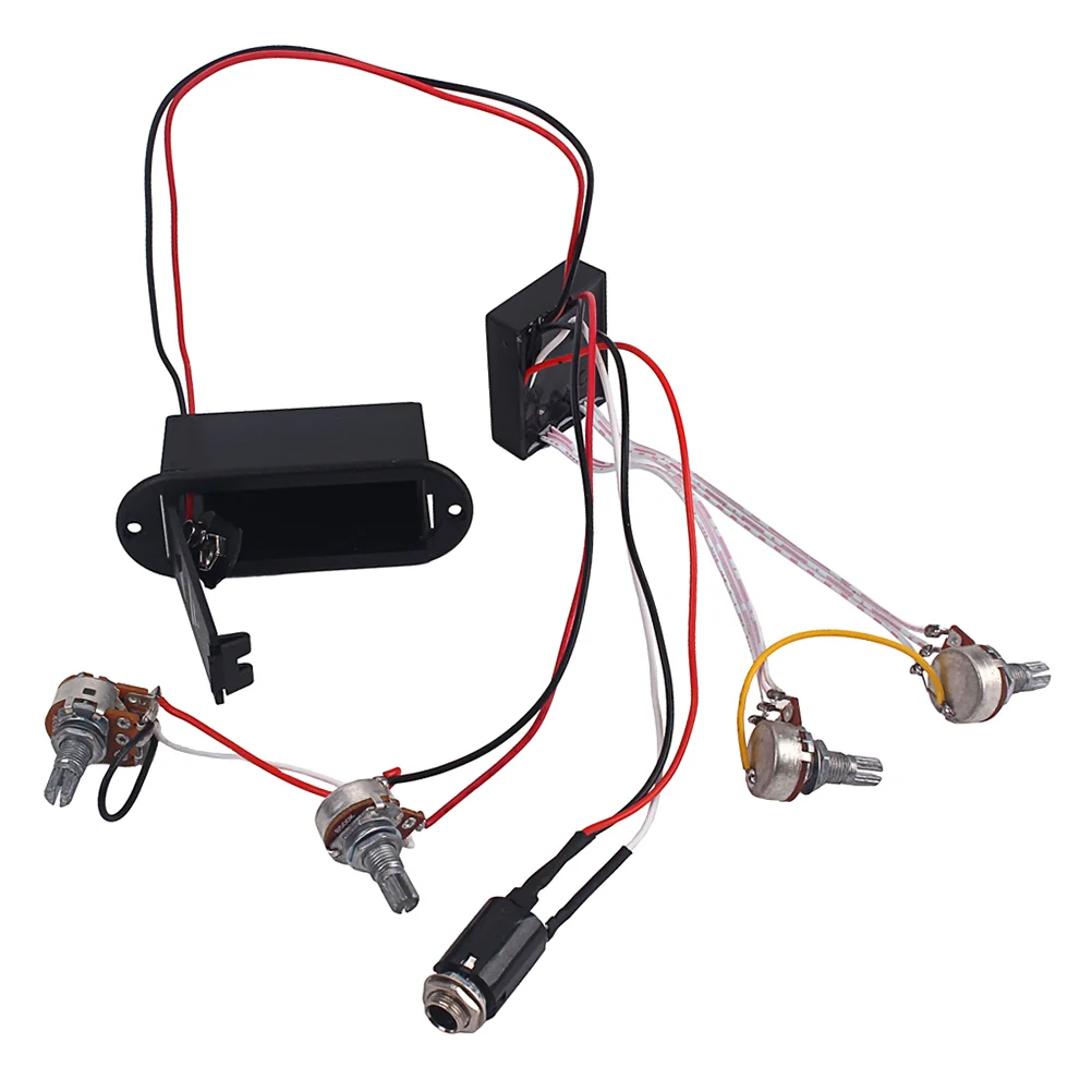 

2 Band Equalizer Bass Tone Control Wiring Harness 3 for Guitar Balance Volume Preamp Circuit