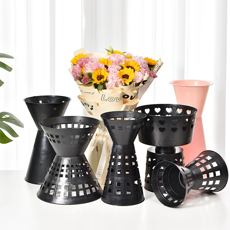 Plastic Flower Packaging Liner Plant Stand Packaging Craft Material Fixed Bouquet Base Floral Supplies