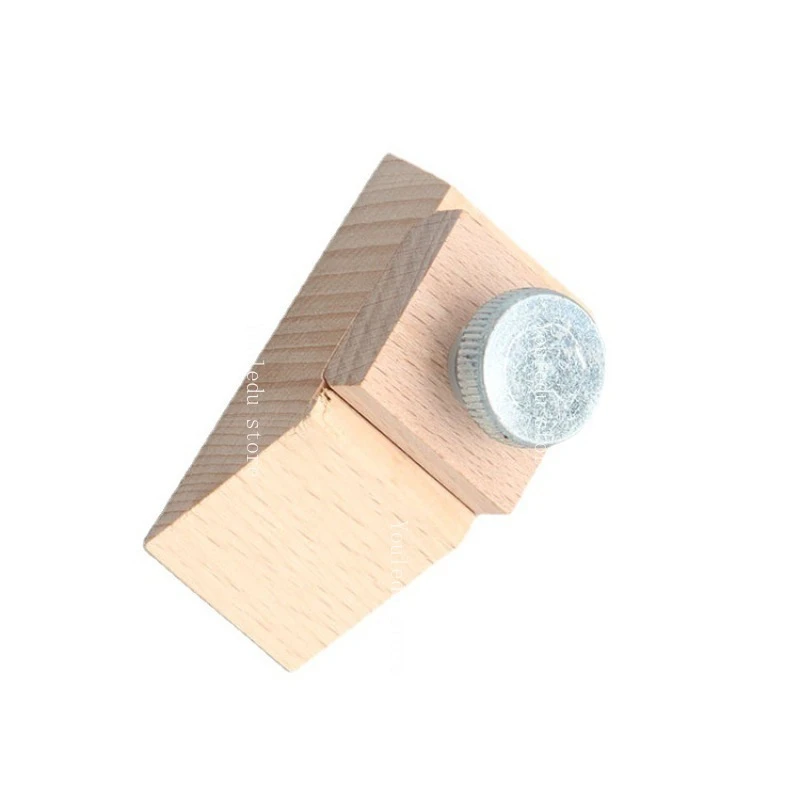 Apply ToHandmade Leather Edge Sealing, Polishing, Beech Wood Sandpaper Clip, Wear-resistant, Angled, Wedge-shaped, Square