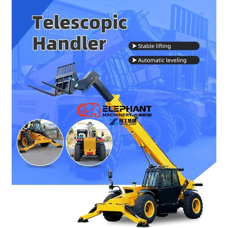 4x4 Rough Terrain Telescopic Forklift – Heavy-Duty 4–10m Reach Telehandler for Outdoor Construction & Material Handling