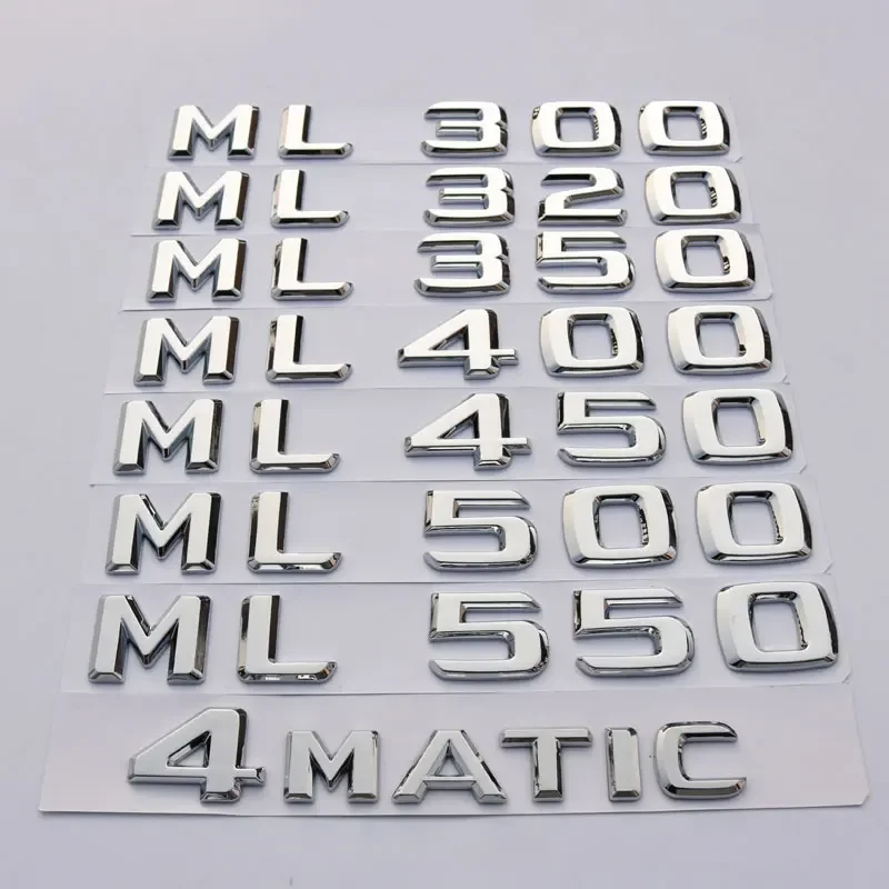 ML GL letter series car sticker for Mercedes Benz ML350 ML400 ML450 GL500 GL550 modified accessories Body rear cover decorative