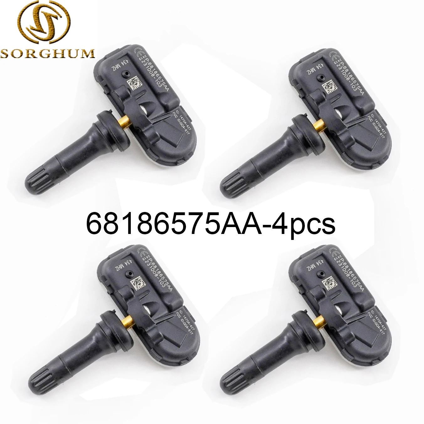 

4pcs 68186575AA Car TPMS Tire Pressure Monitoring Sensor 434MHz For Dodge Ram 2014-2017 For Jeep 68239720AB Cherokee 2014-2016