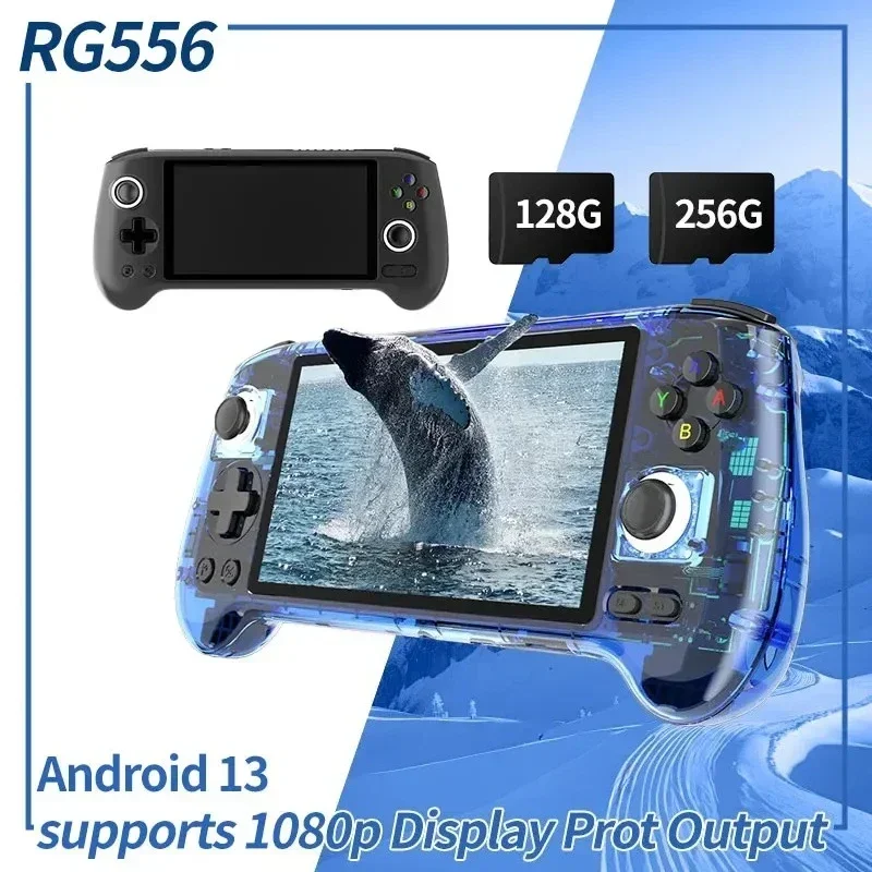 

Оригинальная портативная игровая консоль RG556, 5,48-дюймовый AMOLED-экран, система Android, аккумулятор 5500 мАч, Bluetooth5.0, портативный игровой плеер