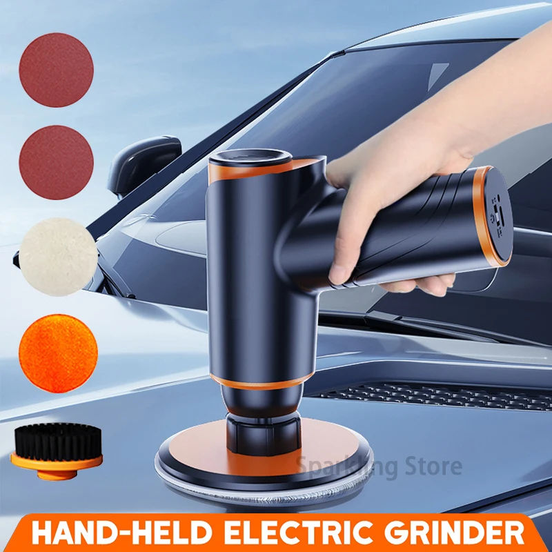 

100W Car Polisher Machine 1800rpm Adjustable Speed Auto Polishing Machine Wireless Buffing Sanding Waxing Tools Car Accessories