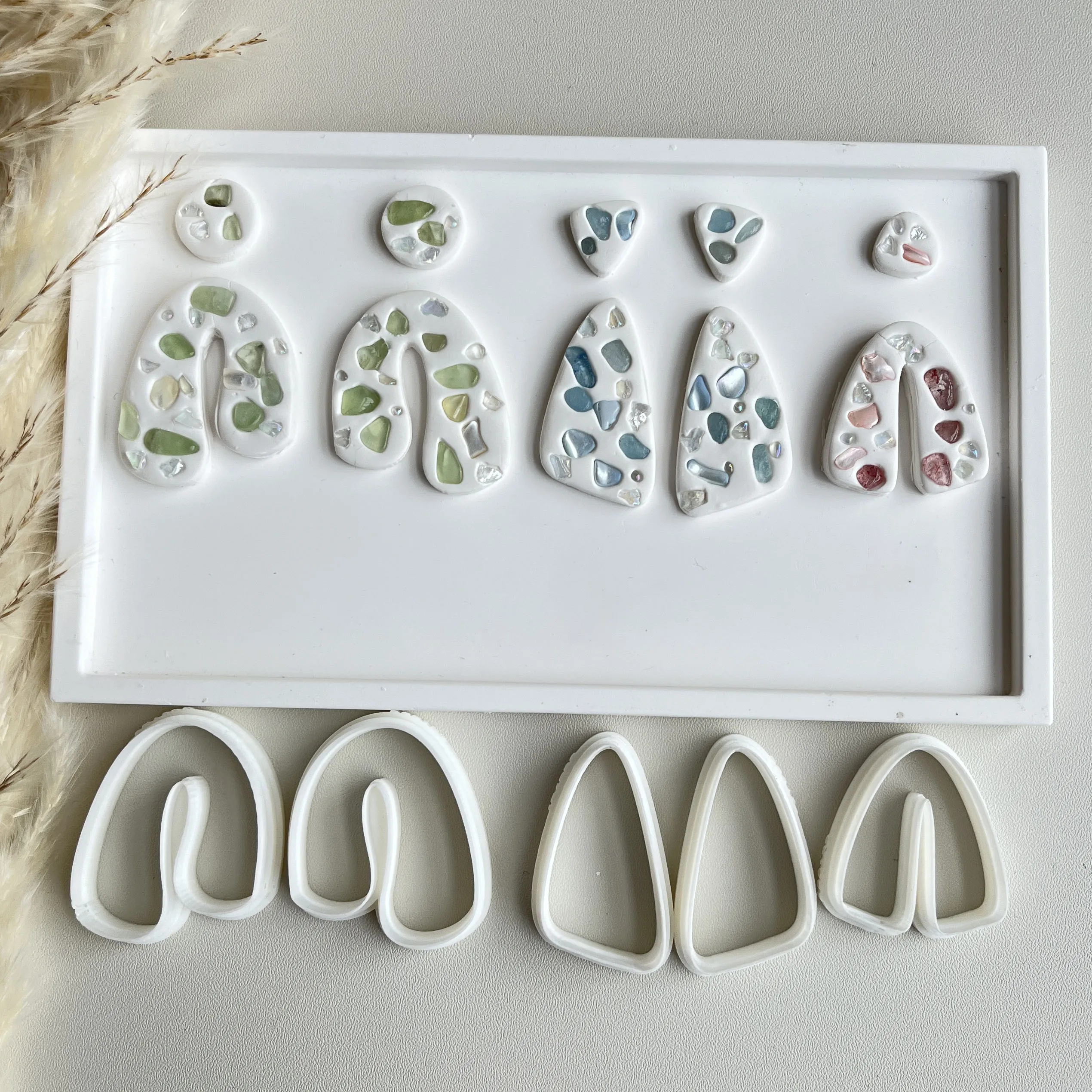 

Soft Pottery Polymer Clay Cutter Irregular Geometric Shape Molds DIY INS Earring Pendant Jewelry Polymer Clay Cutting Tools