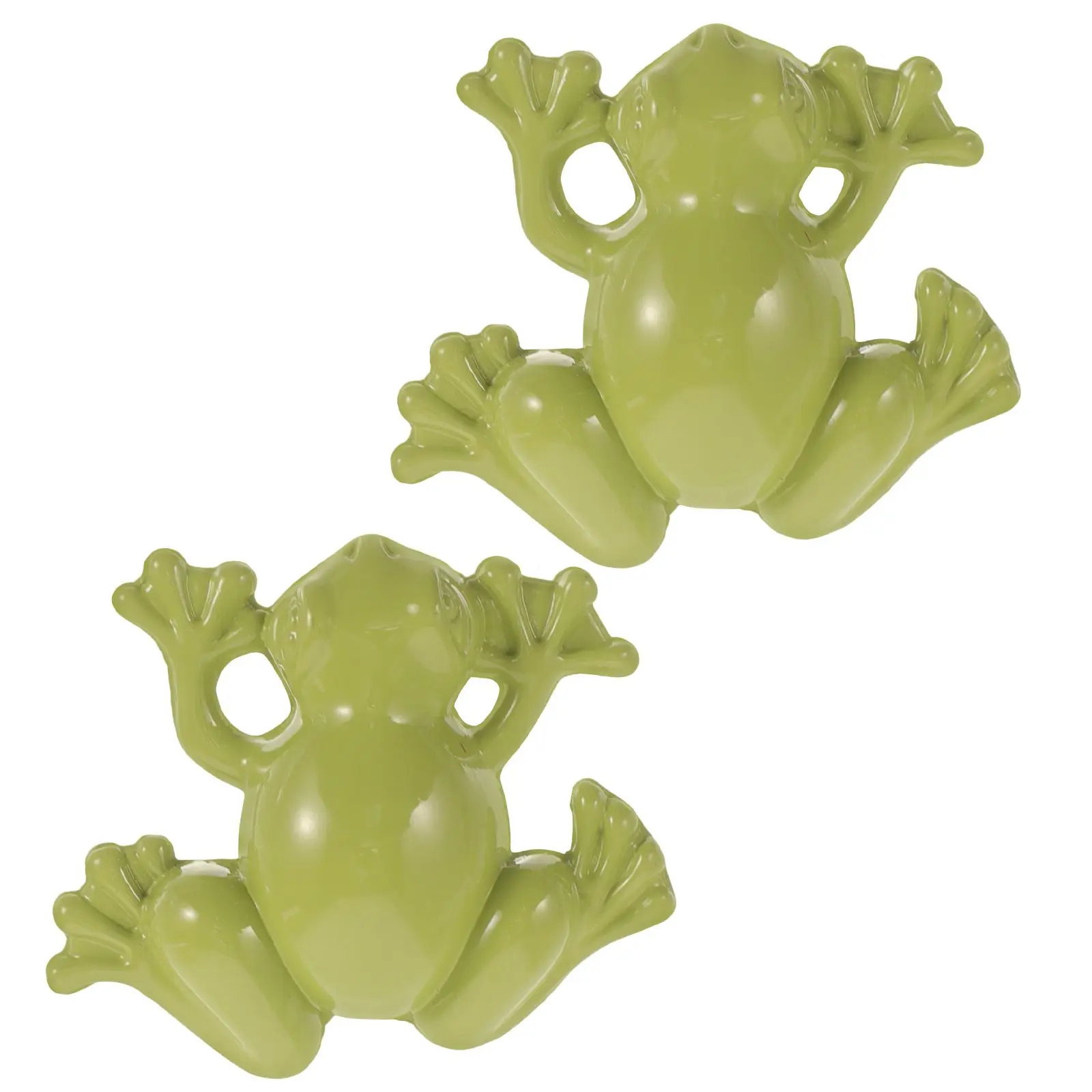 

2Pcs Frog Cabinet Knobs Children Room Metal Drawer Pulls Single Hole Closet Hardware Green Cartoon Style Cabinet Handle