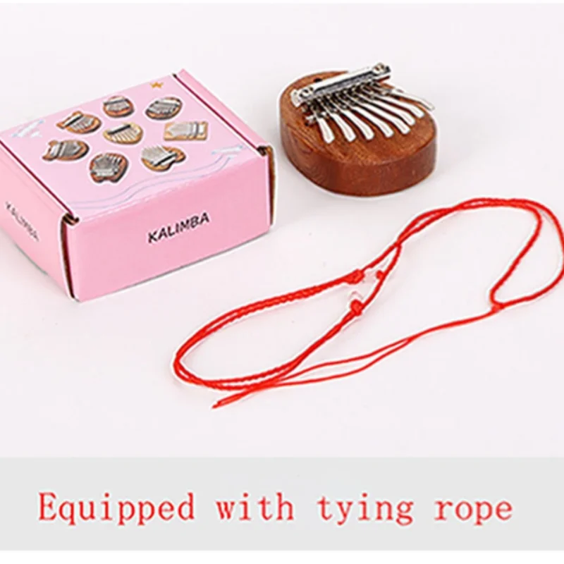  8 Key Mini Wooden Kalimba High Quality Exquisite Finger Thumb Piano Marimba Musical Good Accessory Pendant Gift