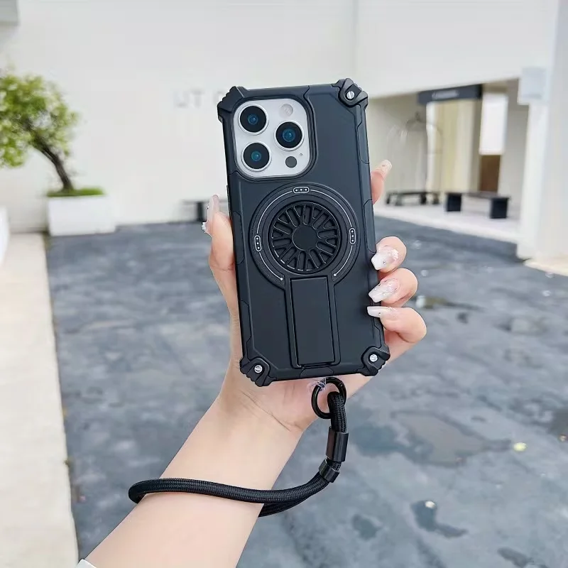 Multi functional invisible stand phone case for Wagsafe for iPhone 17 Pro Max 11 13 14 15 16 shock-absorbing protective case