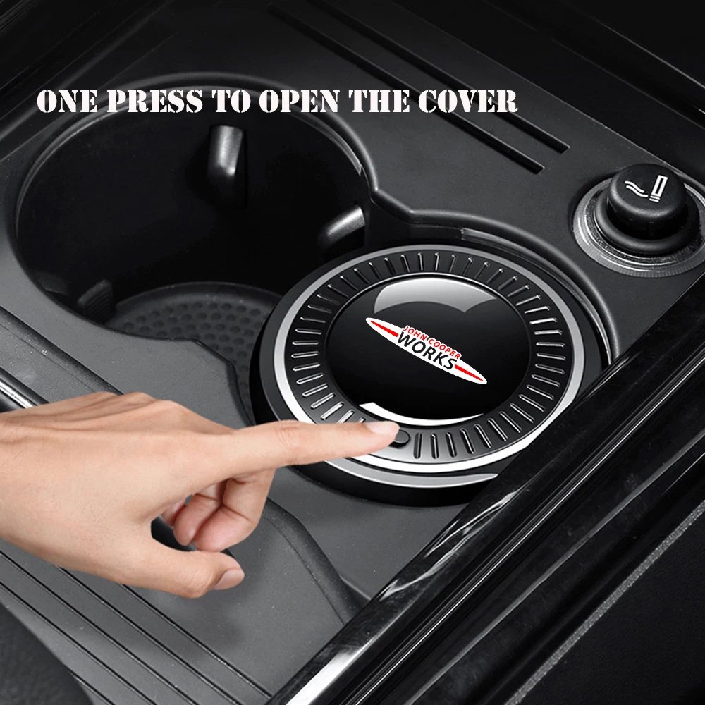 Car Ashtray Flame Retardant Vehicular Ashtray with LED Light John Cooper Works for Mini Cooper S R50 R52 R53 R55 R56 r55 R57 R58