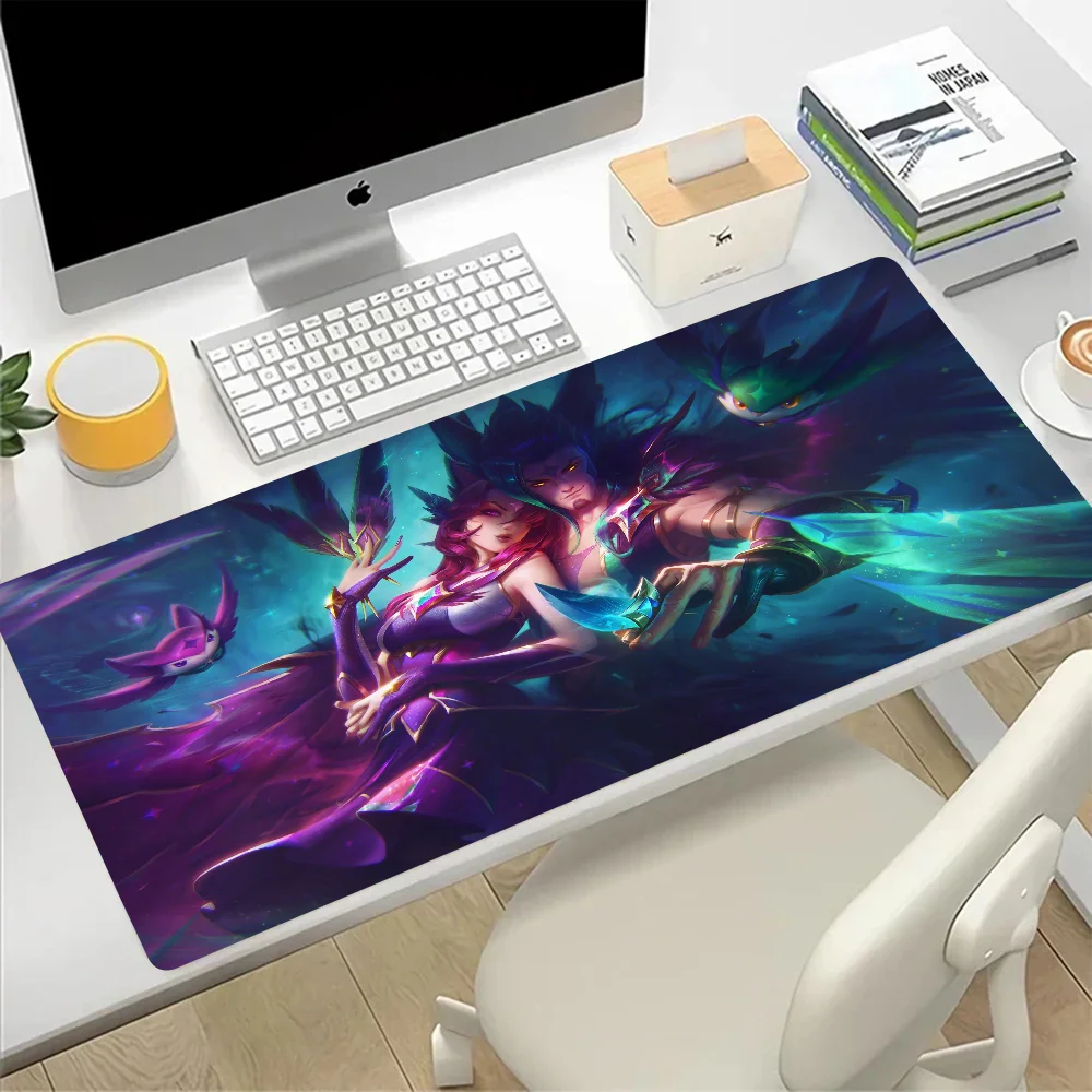 League of Legends Xayah Rakan Large Mouse Pad Gaming Mousepad PC Gamer Computer Office Mouse Mat Laptop Keyboard Mat Desk Pad