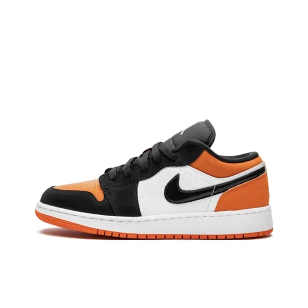 NIKE Air Jordan 1 Low Shattered Backboard Kids Basketball Shoes for Boys and Girls Low-top Sneakers, Children's Casual Sports