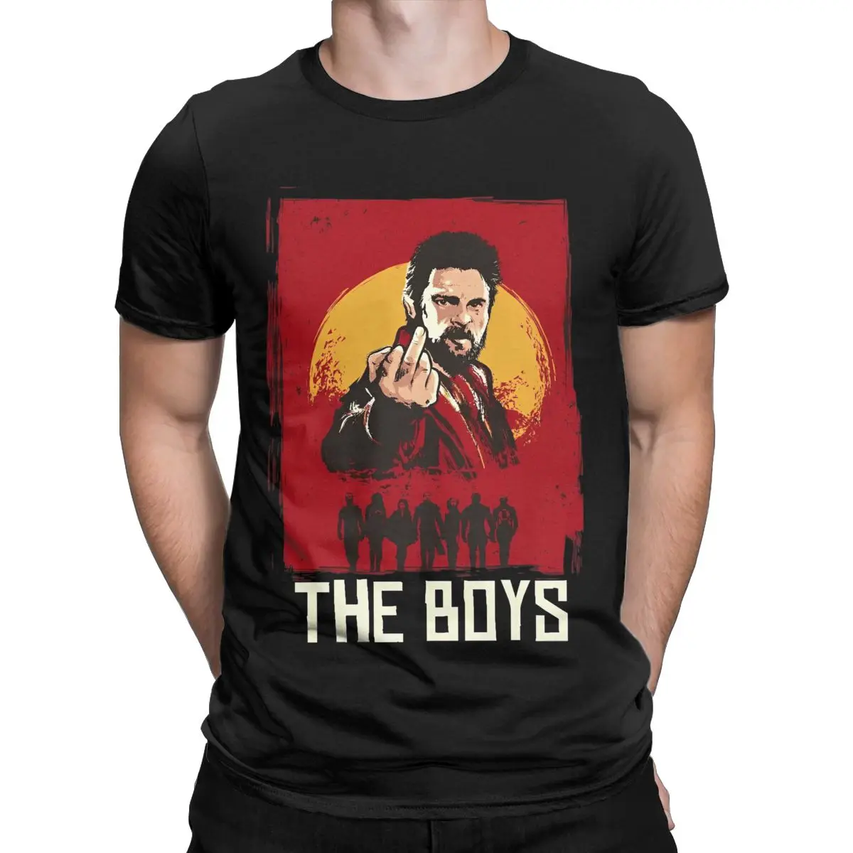 Unique The Homelander The Boys Season 4 T-Shirt for Men Crew Neck Pure Cotton T Shirts TV Show Short Sleeve Tees Gift Idea Tops