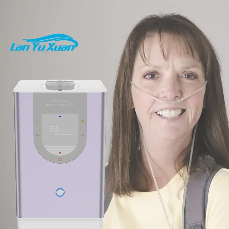 تصميم جديد اللون الأرجواني 150 مللي PEM Tech عالية النقاء الهيدروج التحليل الكهربائي المياه الهيدروج ga مولد مولد الهيدروج