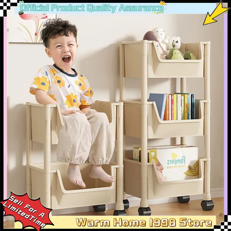 New Trolley Bookshelf Mobile Kitchen Storage Rack Corner Narrow Slit Storage Cabinet Bathroom Living Room Home Organizer Wheels