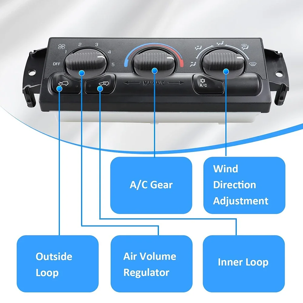 599-266 Front Remanufactured Climate Control Module for 1999-2002 Chevy Avalanche Silverado Suburban Tahoe GMC Sierra Yukon