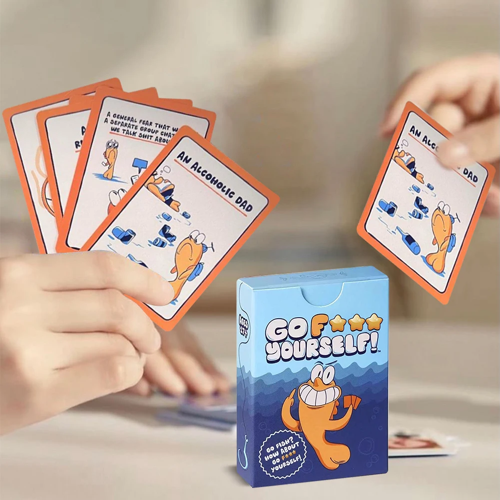 

Go Fish Card Game Yourself Fun Gag Gift Hilarious Board Games with A Twist Night Family Interaction Party Game for 2+ Players