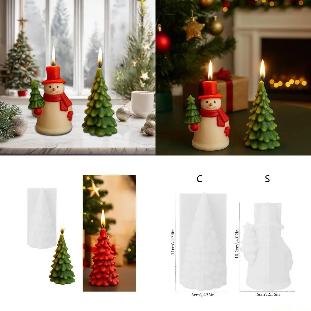 

D46E Рождественская снежная фигура из перерабатываемого эластомера для изготовления праздничных свечей и поделок десертов