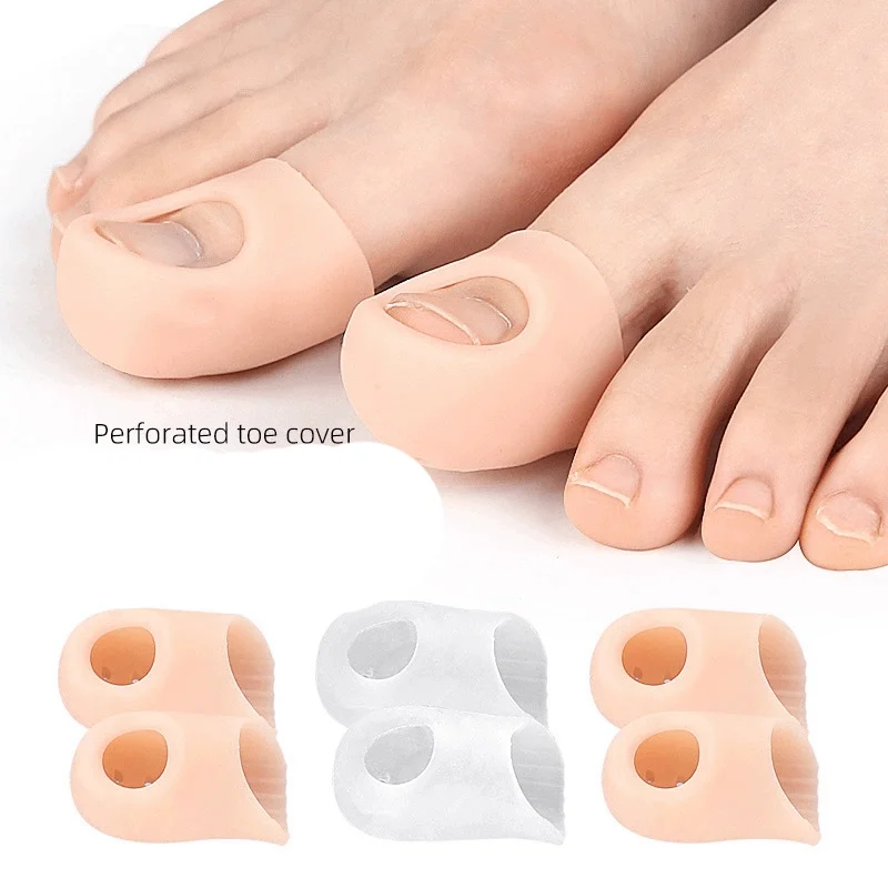 

1/5Pairs Breathable Toe Protectors Sleeve Bunion Pads Cushion Big Toe Guards Silicone Toe Covers Protection Of Ingrown Toenails