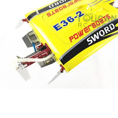 DTRC RC Boat E36 75km/h 84.5CM Fiber Glass Yellow Electric Race PNP W/ Motor Servo ESC Gift for Adult TH02651-SMT8