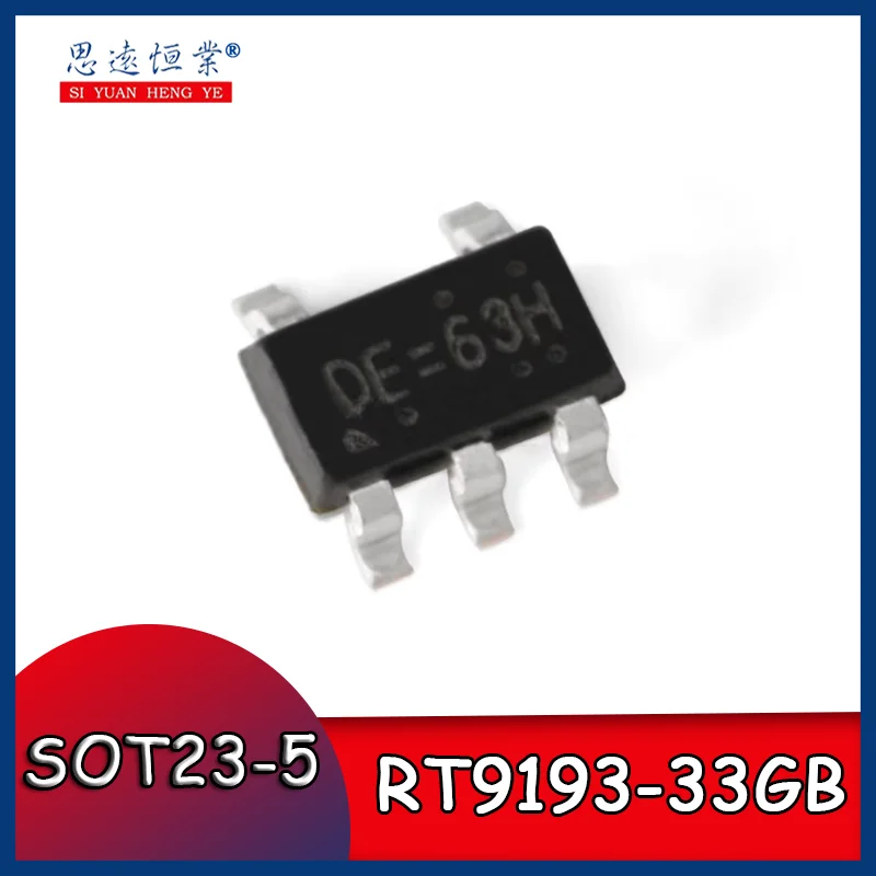 

10pcs Original genuine RT9193-33GB SOT23-5 voltage regulator LDO chip fixed 3.3V/0.3A output