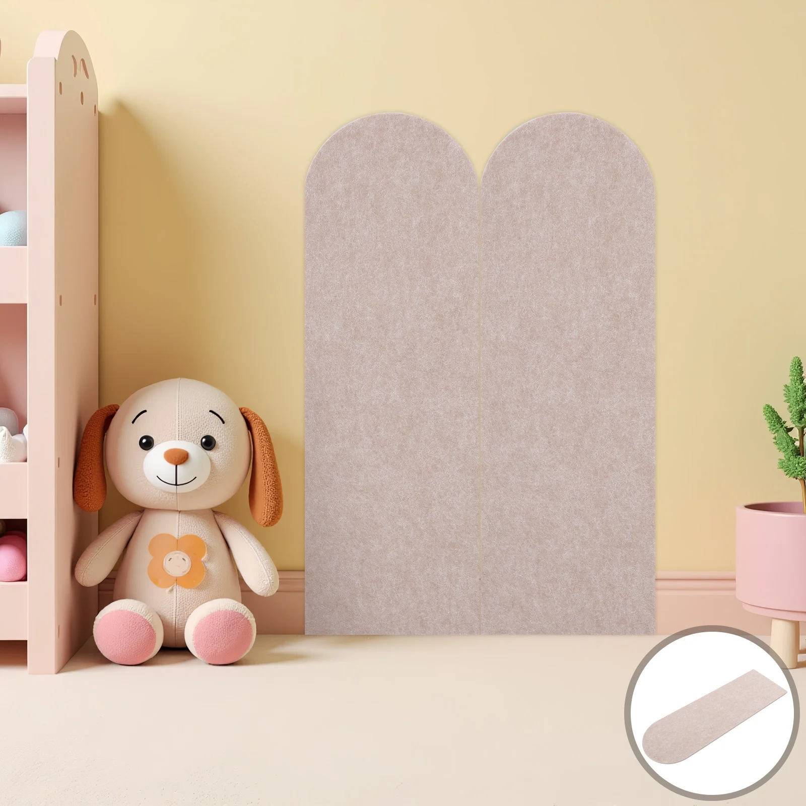 

6Pcs Padded Wall Panels for Room Soft Impact-Resistant Self-Adhesive Protection for Walls Corners Nursery Playroom Decor