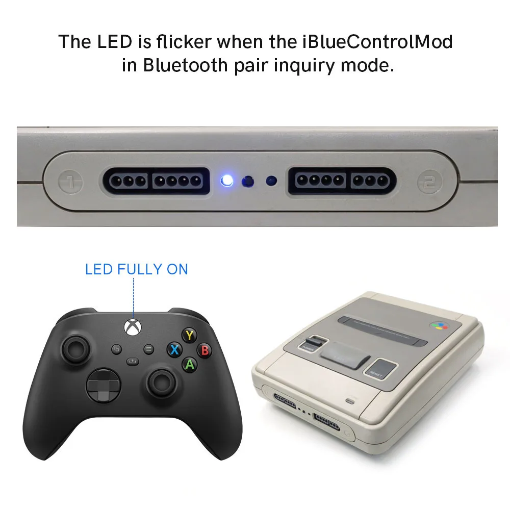 IBlueControlMod-Contrôleur sans fil, adaptateur interne, pour EU SNES JP SDavid, se connecte à pour PS3/PS4/PS5/Switch Pro