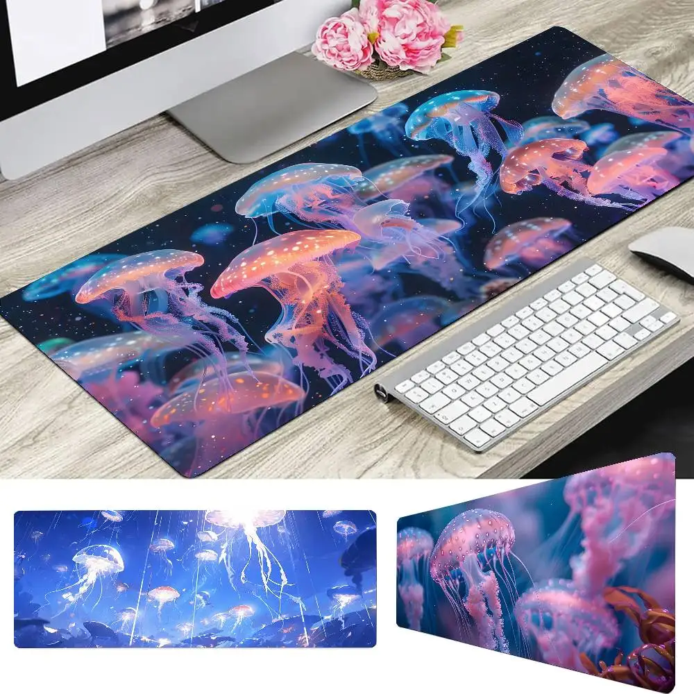 Jellyfish Mousepad Non-slip Suitable For Office Computers Laptops E-sports Game Desk Mats XXL Keyboard