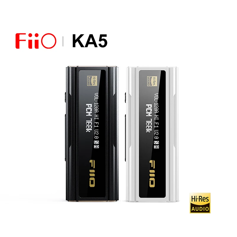 

FiiO JadeAudio KA5 Hi-Res Audio Portable USB DAC Headphone Amplifier AMP Dual CS43198 Type-C to 3.5+4.4mm Cable DSD256