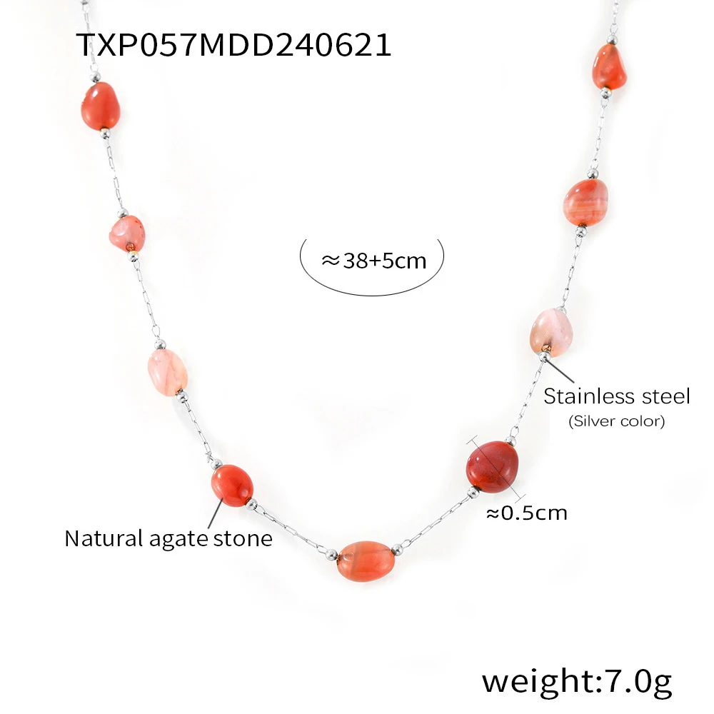Women's Irregular Purple Natural Stone Necklace Bracelet Set