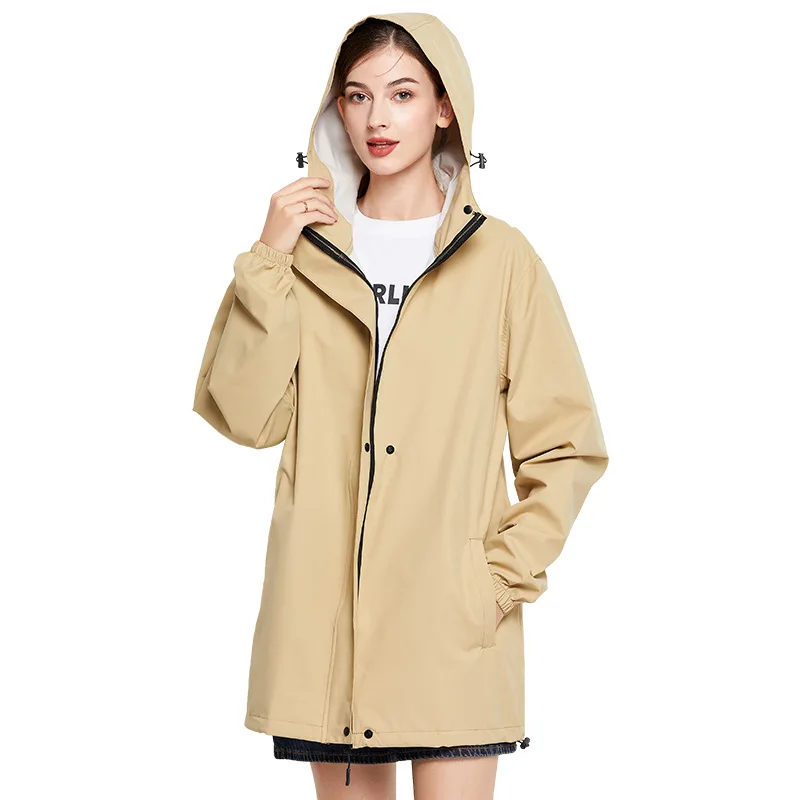 Fashion short top windproof raincoat trench coat golf jacket jacket thickened fabric