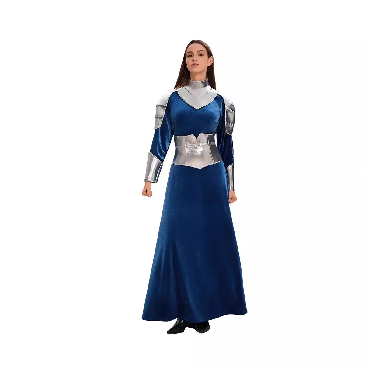 Costume da combattimento per Halloween per adulti Cavaliere medievale Guerriero Performance Cosplay Vestito da donna Puntelli di scena Abbigliamento etnico