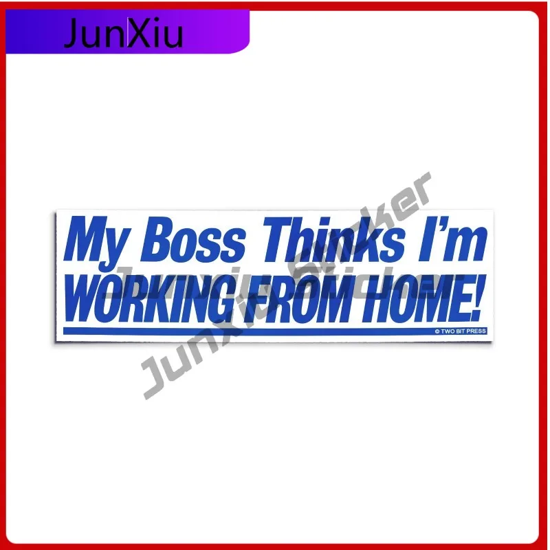 

WORKING FROM HOME Cool Laptop Fade Proof Accessory Bumper Sticker Funny Vintage Style Vinyl Decal Cool Trendy Fade Proof