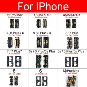 Bilashmart 2 Inline FPC Battery Connector Holder iphone 11 12 Pro Max XS XR X 6 6s 7 8 Plus SE 2020 Inner Connector Motherboard Clip