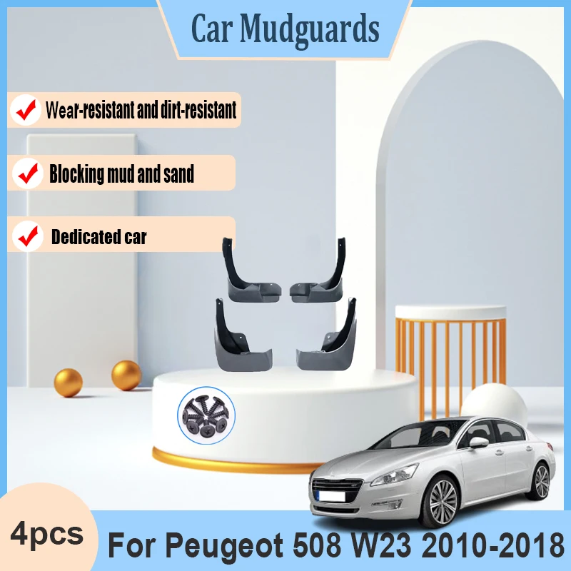 

Car Muds Flap For Peugeot 508 W23 2010-2018 2012 2015 2016 MK1 Car Splash-proof Splash Guards Flap Mudguards Fender Styling Part