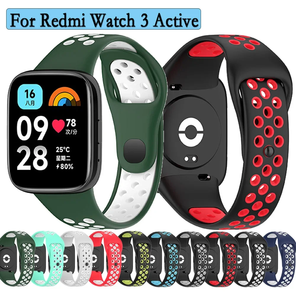 

Wrist Strap For Redmi Watch 3 Active Lite Replacement Silicone Watch Band Bracelet Correa For Xiaomi Redmi Watch 3 Youth