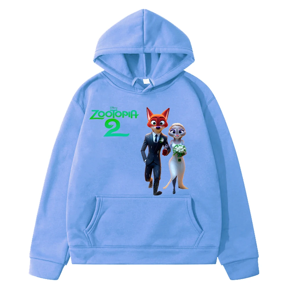 Disney hoodies  Fleece sweatshirtboy y2k sudadera pullover jacket Zootopia 2 Autumn Kawaii Print anime hoodie kids clothes girl image 5