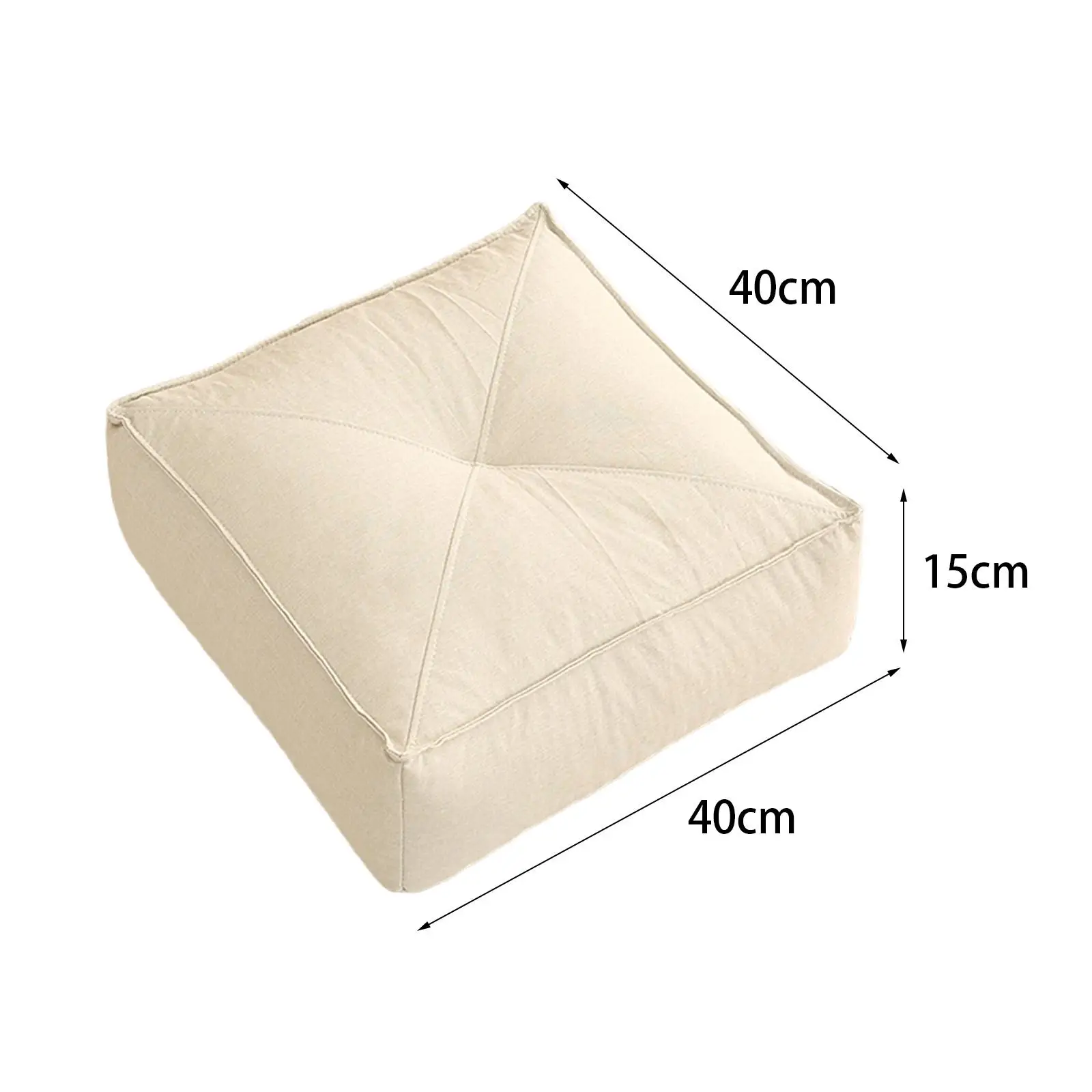 Bantal Lantai untuk Kursi, Sarung yang Dapat Dilepas dan Dicuci, Futon Pouf Besar, Alas Duduk