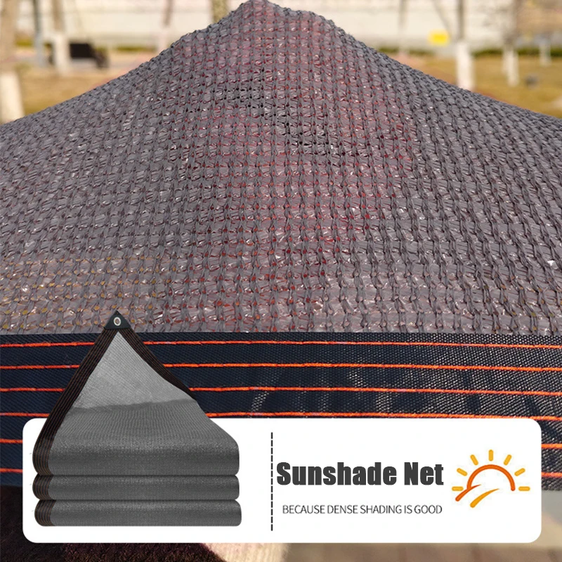 

90~95% Thicken Charcoal ash Terrace Balcony Privacy Screen Sunshade Net UV Resistant Pergola Sun Shade Canopy Outdoor Awning