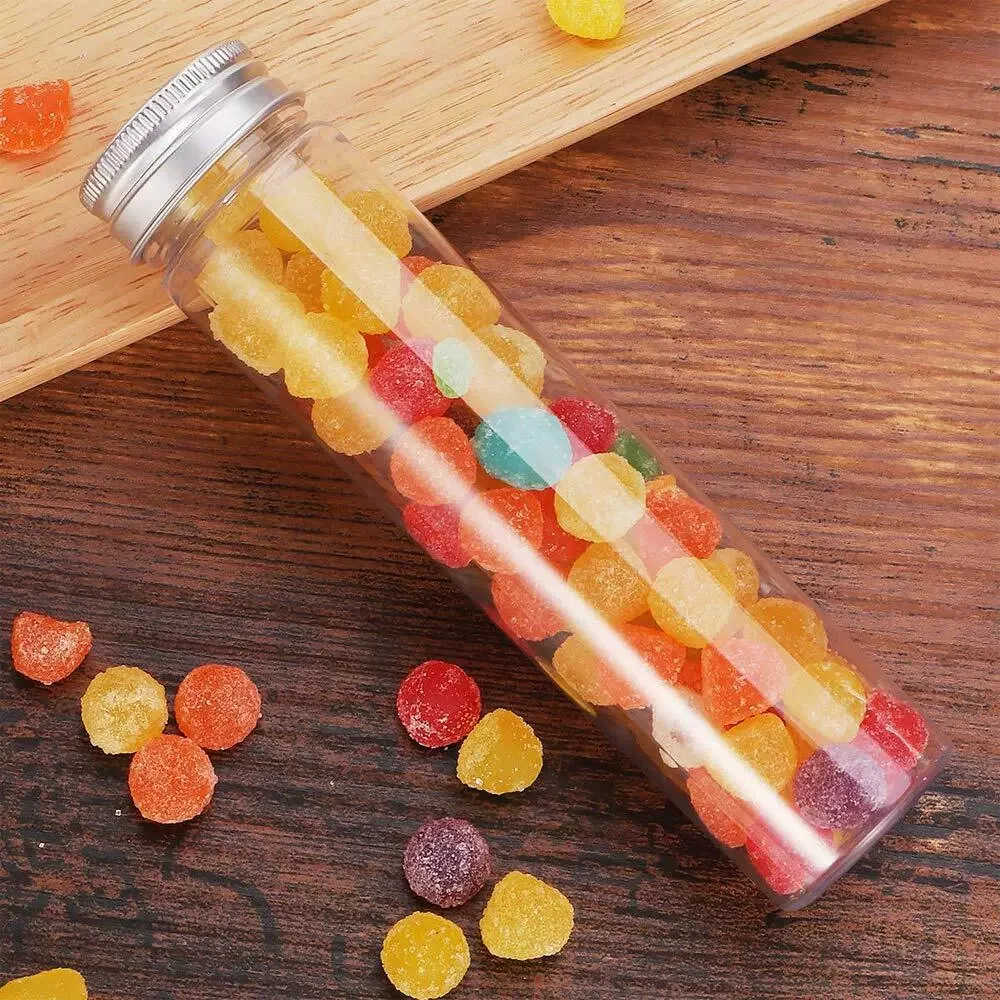 50ml/100ML Plastic Tubes Lightweight Screw Cap Empty Test Tubes With Screw Lids Shatterproof Clear Tubes For Storage Solution