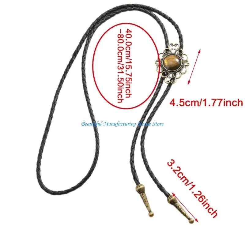 E56A منفعل جنوب غرب بولو التعادل قلادة قلادة سبيكة بو الجلود سلسلة مجوهرات لعشاق الموضة