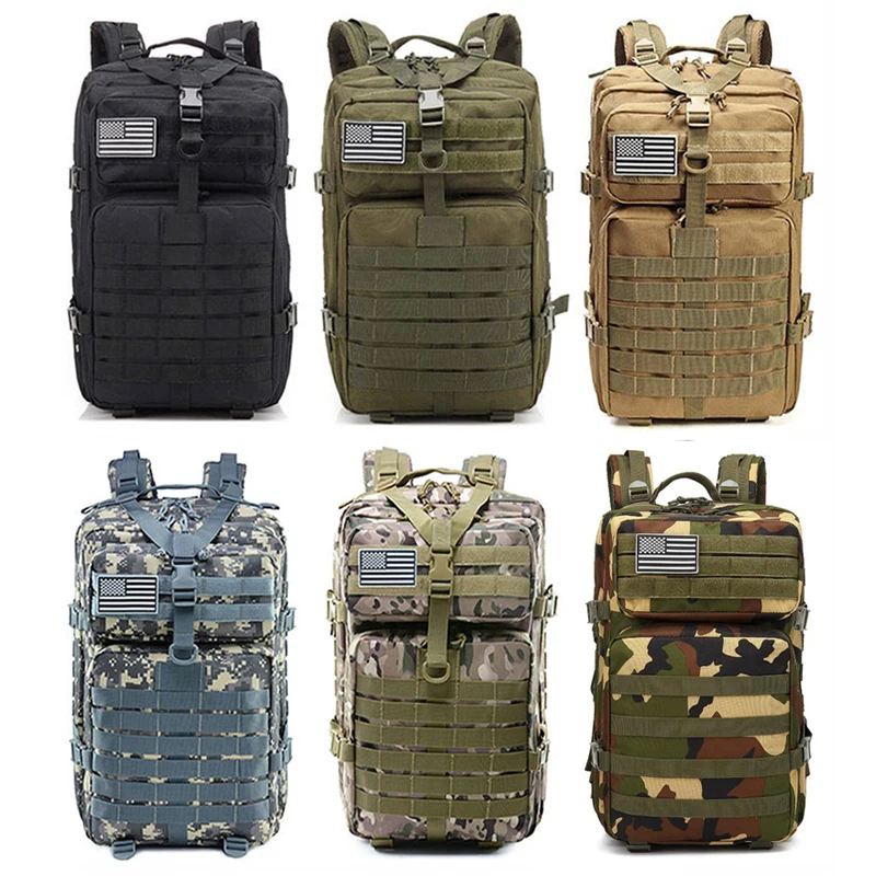 

Large Capacity 3P Tactical Backpack Camping Equipment Waterproof Outdoor Sports Backpack Hiking Cycling Hunting Backpack