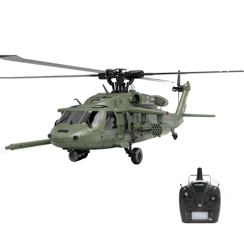 YuXiang F09-V YXZNRC F09-V UH-60 2.4G 6CH 6-Axis Gyro Dual Brushless Motor 1:47 Scale Flybarless RC Helicopter