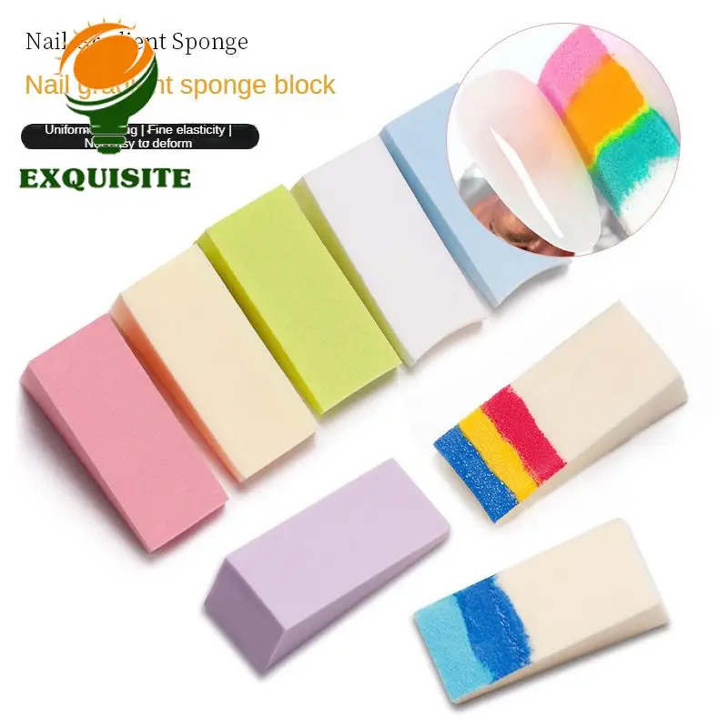 Sponge Sturdy Nail Tools Hydrophilic And Soft 8 Colors Highest Evaluation Nail Polish Sponge Nail Supplies