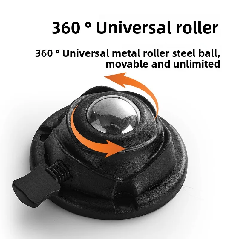 4개 무타공 범용 베어링 풀리 페이스트 볼 불스아이 소형 휠 브레이크 무소음 두꺼운 가정용 캐스터